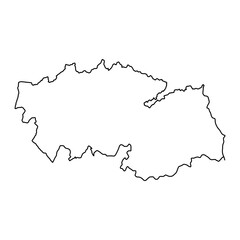 Map of the Province of Toledo, administrative division of Spain. Vector illustration.