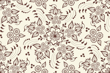 Floral seamless pattern. Vector. Seamless texture with flowers. Endless floral pattern. Abstract Elegance Seamless pattern with floral background