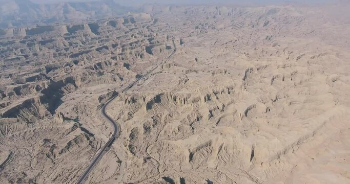 Drone View of Hingol National Park, Balochistan, Pakistan