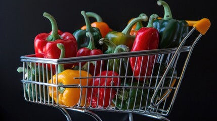 shopping basket with red vegetables