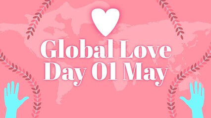 Global Love Day web banner design illustration 