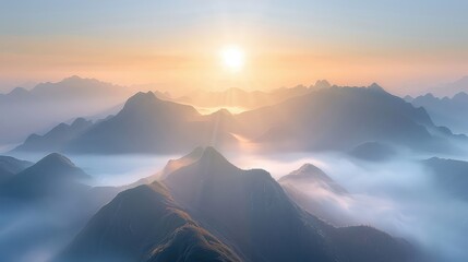 sunrise over mountains