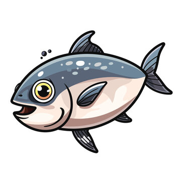 recommend clip art: Illustration of a cartoon fish on a white background. Vector illustration