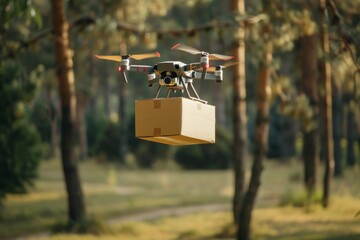 Delivery Evolution: Drone in Transit with a Parcel