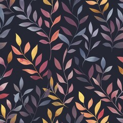 seamless pattern with leaves.