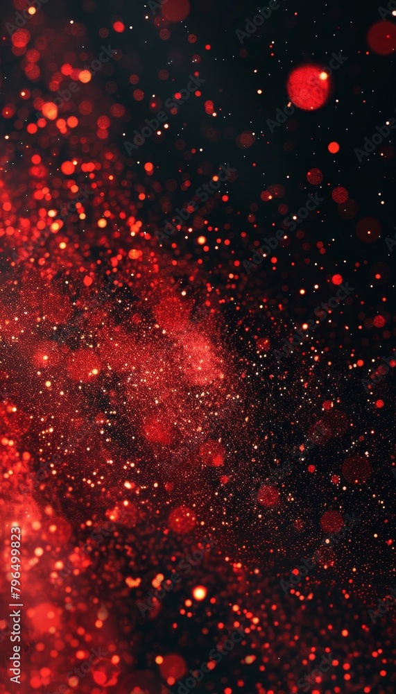 Poster abstract red light bokeh blur creating an ideal defocused effect for background usage