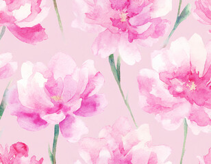 Różowa tapeta piwonie tło w kwiaty - obrazy, fototapety, plakaty