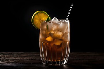 Long island cocktails against on dark background 