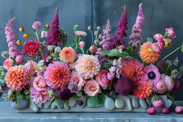 Obraz premium A Masterclass in Floral Arrangements: Four Unique Compositions