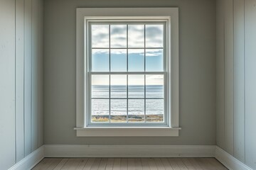 Obraz premium Window see ocean house room architecture