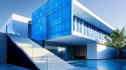 Moder building with a  unique contemporary architectural style