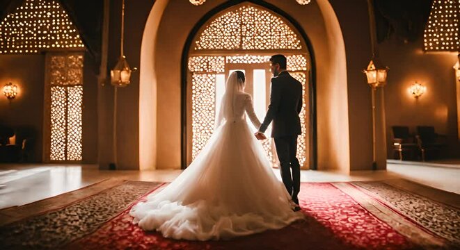 Celebration of an Arab wedding.