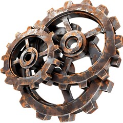 old rusty gear wheels Abstract background of the rusty gears