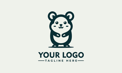 Cute Hamster Logo vector perfect for a pet related business. Hamsters have an incredible cute factor benefiting them. It’s as if they were born with charm, humor, and sweetness down to their paws