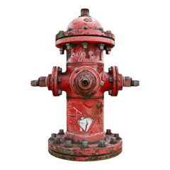 Fototapeta premium Red fire hydrant isolated on transparent background