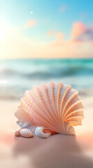 Beautiful shells on the beach