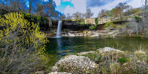 Jerea River Waterfall, Pedrosa de Tobalina, Valle de Tobalina, Las Merindades, Burgos, Castilla y...