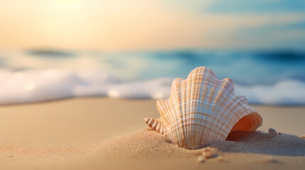Beautiful shells on the beach