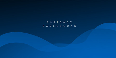 Blue wave layer overlaps modern abstract background for template design. Vector illustration	