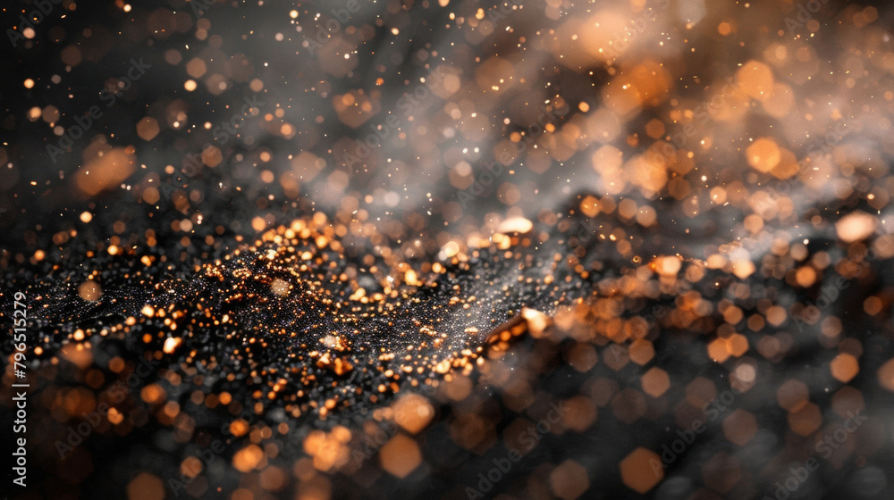 Poster tiny flecks of copper and graphite dance across the surface their irregular shapes and paths mimicki