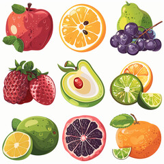 A colorful collection of fresh citrus and other fruits