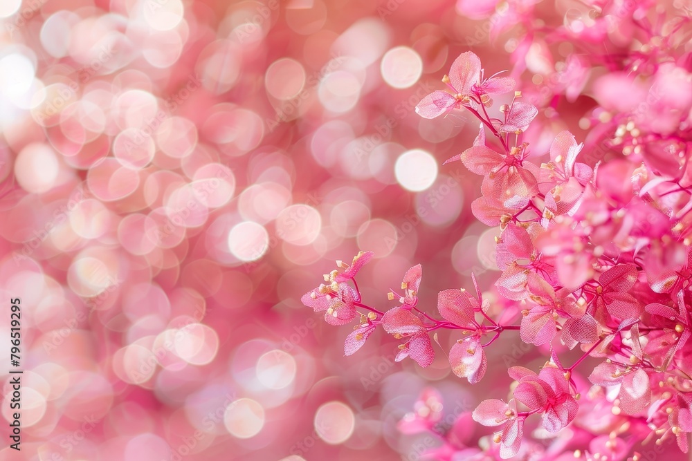 Poster abstract pink light bokeh background with blurred defocused effect for elegant design