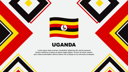Uganda Flag Abstract Background Design Template. Uganda Independence Day Banner Wallpaper Vector Illustration. Uganda Independence Day
