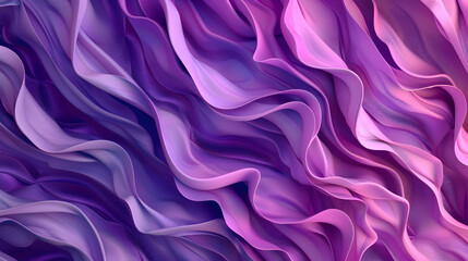 Detailed close-up of a vibrant pink and purple background with wavy shapes. Three dimensional texture.