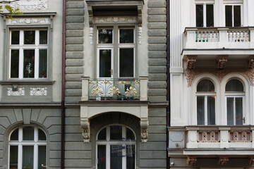 Monumental architecture in the old town of Prague, Czech Republic