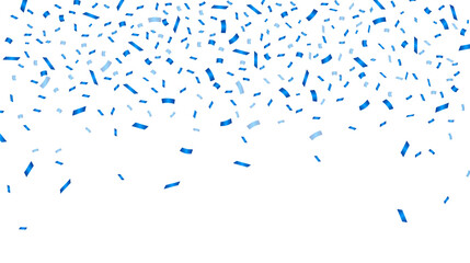 Blue confetti isolated on white background. Festive confetti decoration element. Vector illustration
