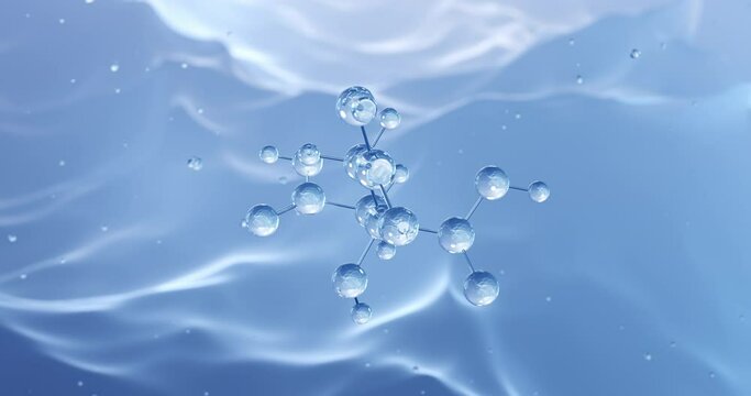 Magnesium citrate rotating molecular structure, 3d model of molecule, e345, looped video