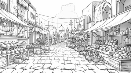 Fototapeta premium Basilica of Saint Peter and Paul Cathedral in Paris: A black and white sketch of the ancient church, blending history and architecture in the heart of the city