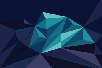 Dark abstract polygonal background vector design