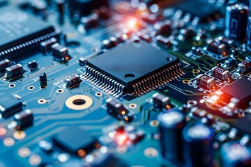 Photography showcasing the professional processes in an electronic production factory. Concept Industrial Photography, Technology Processes, Factory Assembly Lines, Quality Control