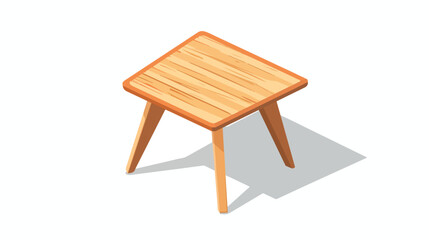 Wooden low table with three legs triangular table 