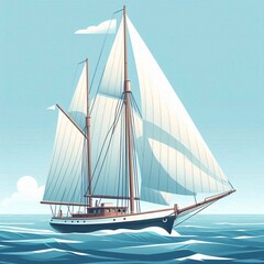 The historical significance of the Brigantine, a type of sailing ship with two masts, the mainmast being square-rigged and the foremast being gaff-rigged