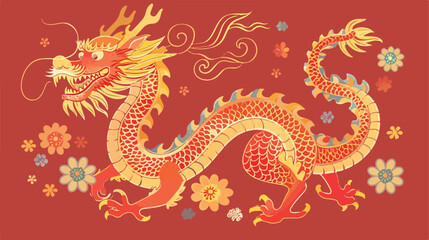 Year of the Dragon Happy Chinese Lunar New Year