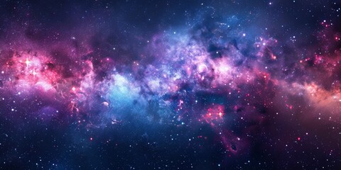 A galaxy of stars with a purple hue