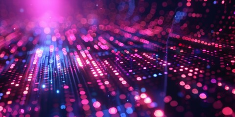 A colorful, abstract image with many dots of different sizes and colors