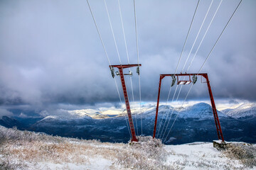 Autumn in the Mountains of Hemsedal, Norway, at the Famous Alpine Resort