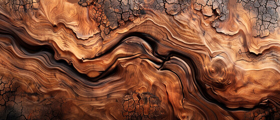 Fantasy wood texture background, generative AI top view textured pattern 