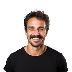 Obraz premium Smiling Man with T-Shirt Portrait