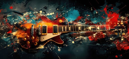 Rock music background. Rock poster. Background for music festival or concert poster or flyer, design template