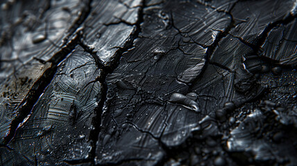 Macro Charcoal Texture with High Contrast and Detail - obrazy, fototapety, plakaty