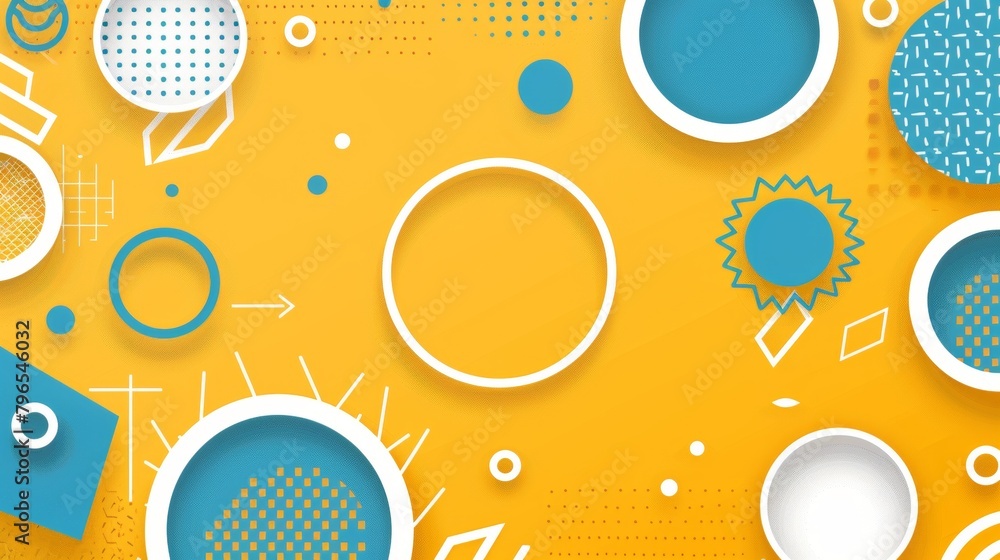 Poster vibrant geometric backgrounds with sharp angles and interlocking shapes for striking compositions