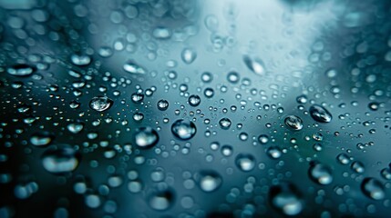  close-up picture of raindrops on window