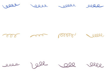 Decorative spiral line design set