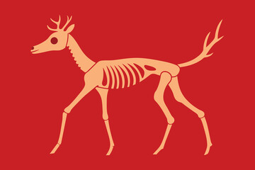 Deer Skeleton vector design