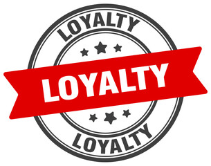 loyalty stamp. loyalty label on transparent background. round sign