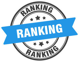 ranking stamp. ranking label on transparent background. round sign